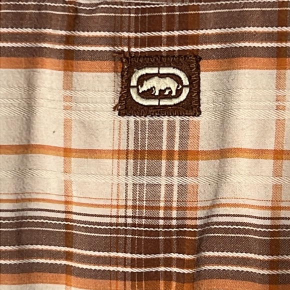 Ecko Unlimited Men’s Plaid Short Sleeve Classic Material Button Down Shirt Sz XL - Picture 5 of 10